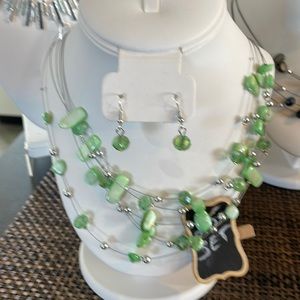 Women’s necklace and earrings